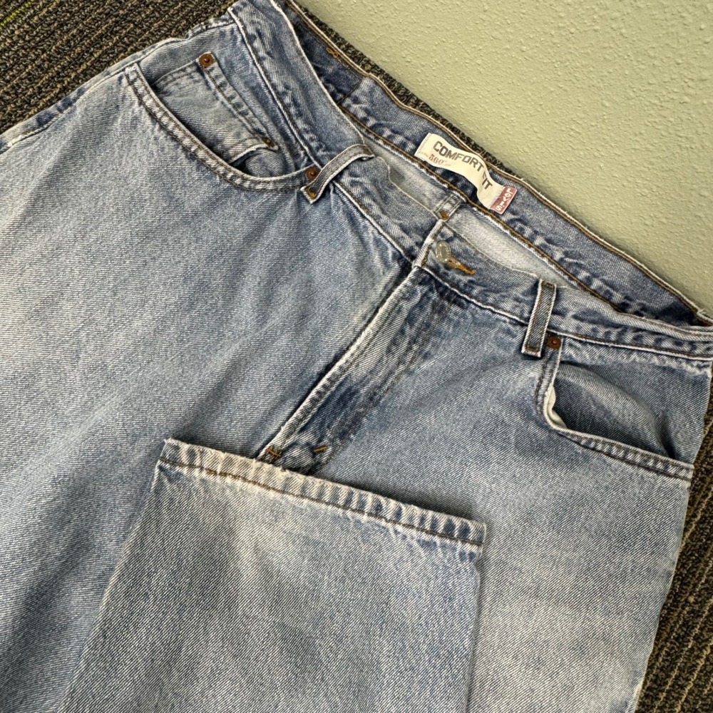 Levi's 560 Comfort Fit Jeans Mens 36x36 Blue Excellent Light Wash Tapered Leg